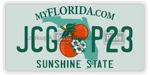JCGP23  license plate in FL