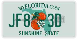 JF83D  license plate in FL