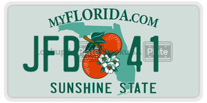 JFB41  license plate in FL