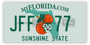 JFF77  license plate in FL