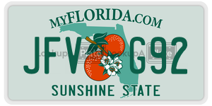JFVG92  license plate in FL