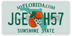 JGEH57 license plate in Florida