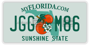 JGGM86  license plate in FL