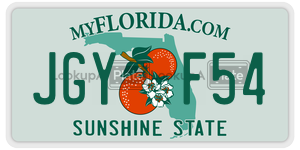JGYF54  license plate in FL