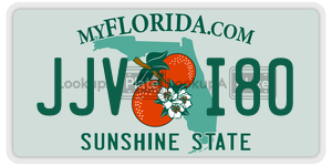 JJVI80 license plate in Florida