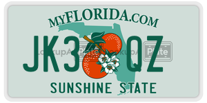 JK3QZ license plate in Florida