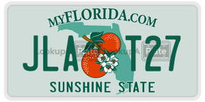 JLAT27 license plate in Florida