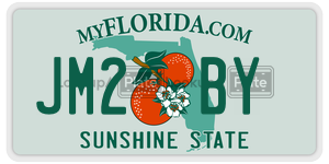 JM2BY license plate in Florida