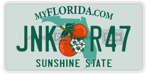 JNKR47  license plate in FL