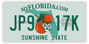JP917K  license plate in FL