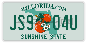 JS904U  license plate in FL