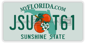 JSUT61  license plate in FL