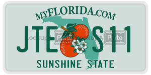 JTES11 license plate in Florida