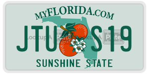 JTUS19  license plate in FL