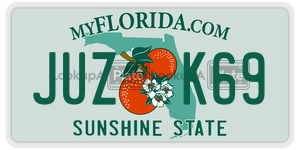JUZK69  license plate in FL