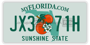 JX371H  license plate in FL