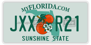JXXR21 license plate in Florida