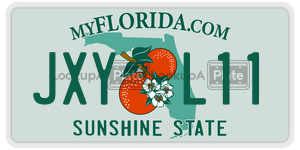 JXYL11 license plate in Florida