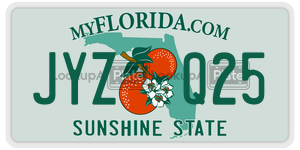 JYZQ25  license plate in FL