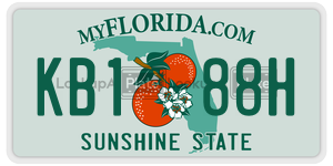 KB188H  license plate in FL