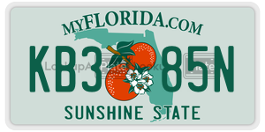 KB385N license plate in Florida