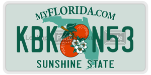 KBKN53  license plate in FL