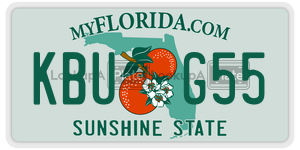 KBUG55  license plate in FL