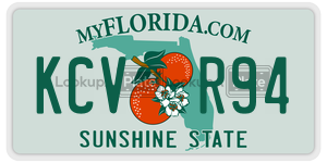 KCVR94  license plate in FL