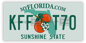 KFFT70 license plate in Florida