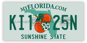 KI125N license plate in Florida