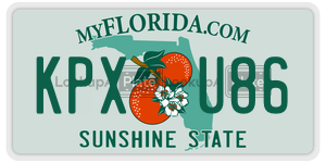 KPXU86 license plate in Florida