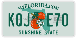 KQJE70 license plate in Florida