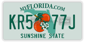 KR577J license plate in Florida