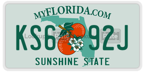 KS692J license plate in Florida