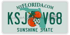 KSJV68  license plate in FL