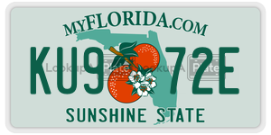 KU972E  license plate in FL