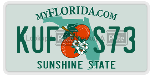 KUFS73  license plate in FL