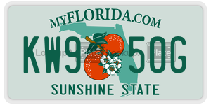 KW950G  license plate in FL