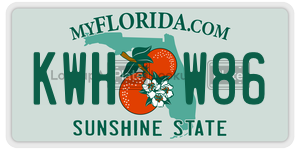 KWHW86  license plate in FL