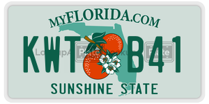 KWTB41  license plate in FL