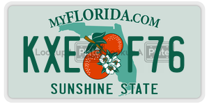 KXEF76 license plate in Florida