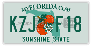 KZJF18  license plate in FL
