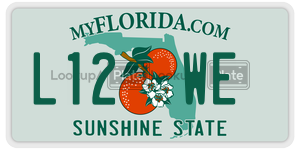 L12WE license plate in Florida