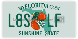 L8SLF license plate in Florida