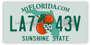 LA743V license plate in Florida
