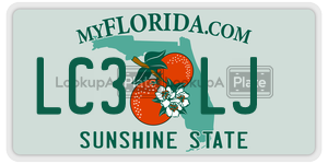LC3LJ  license plate in FL