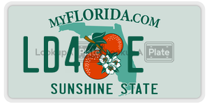 LD4E  license plate in FL