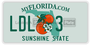 LDL3 license plate in Florida