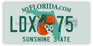 LDX75 license plate in Florida