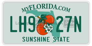 LH927N  license plate in FL